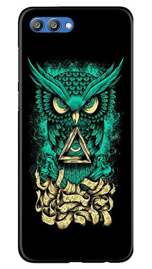 Owl Mobile Back Case for Honor View 10 (Design - 358)