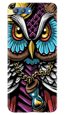 Owl Mobile Back Case for Honor View 10 (Design - 359)