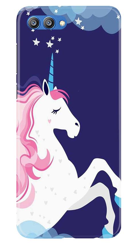 Unicorn Mobile Back Case for Honor View 10 (Design - 365)