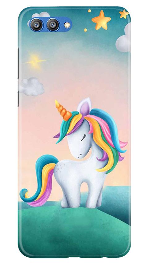 Unicorn Mobile Back Case for Honor View 10 (Design - 366)