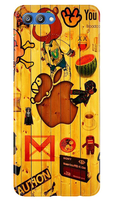 Wooden Texture Mobile Back Case for Honor View 10 (Design - 367)