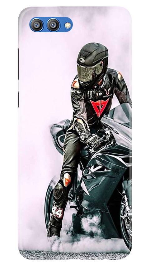 Biker Mobile Back Case for Honor View 10 (Design - 383)