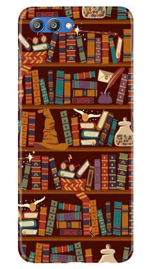 Book Shelf Mobile Back Case for Honor View 10 (Design - 390)
