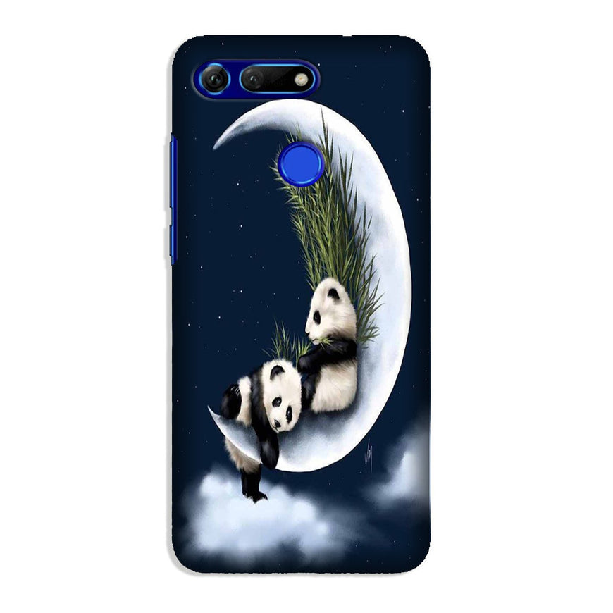 Panda Moon Mobile Back Case for Honor View 20 (Design - 318)