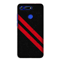 Black Red Pattern Mobile Back Case for Honor View 20 (Design - 373)