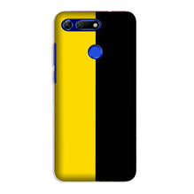 Black Yellow Pattern Mobile Back Case for Honor View 20 (Design - 397)