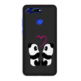 Panda Love Mobile Back Case for Honor View 20 (Design - 398)