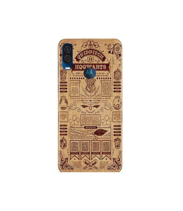Hogwarts Mobile Back Case for Moto One Vision (Design - 304)