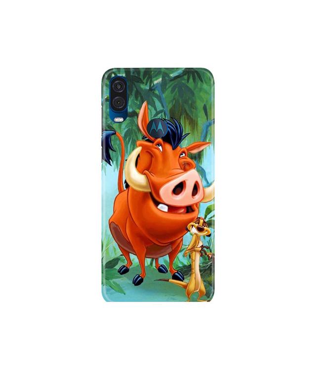 Timon and Pumbaa Mobile Back Case for Moto One Vision (Design - 305)