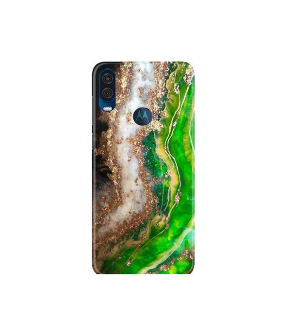 Marble Texture Mobile Back Case for Moto One Vision (Design - 307)