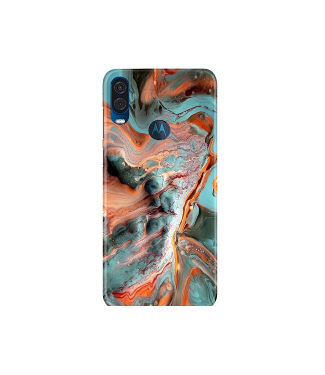 Marble Texture Mobile Back Case for Moto One Vision (Design - 309)