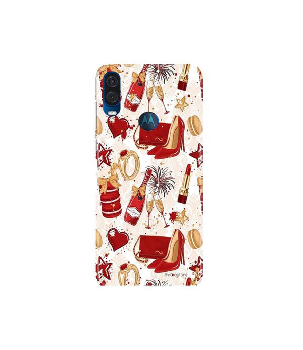 Girlish Mobile Back Case for Moto One Vision (Design - 312)