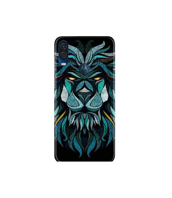 Lion Mobile Back Case for Moto One Vision (Design - 314)