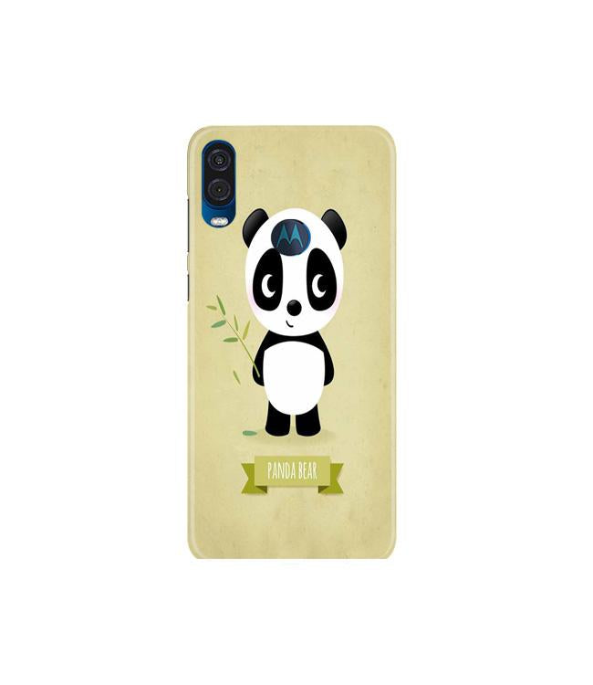 Panda Bear Mobile Back Case for Moto One Vision (Design - 317)
