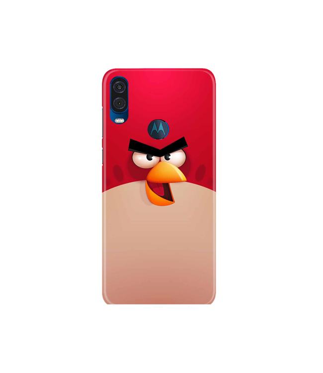 Angry Bird Red Mobile Back Case for Moto One Vision (Design - 325)