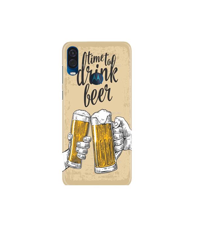 Drink Beer Mobile Back Case for Moto One Vision (Design - 328)