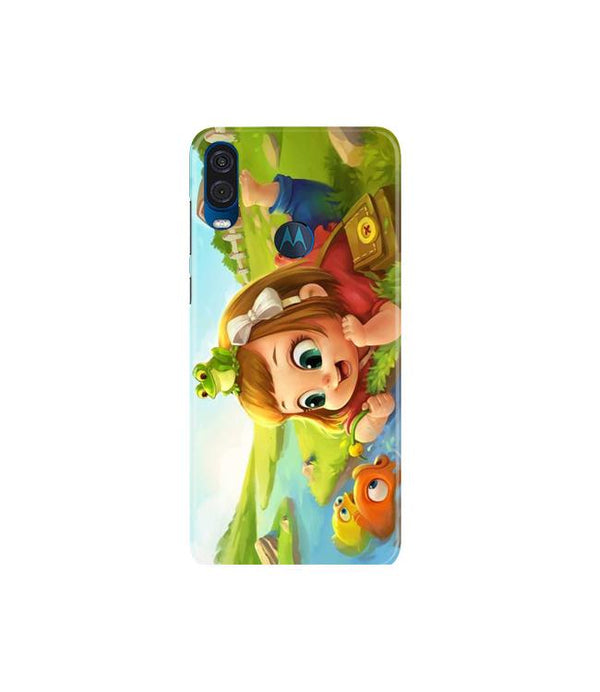 Baby Girl Mobile Back Case for Moto One Vision (Design - 339)