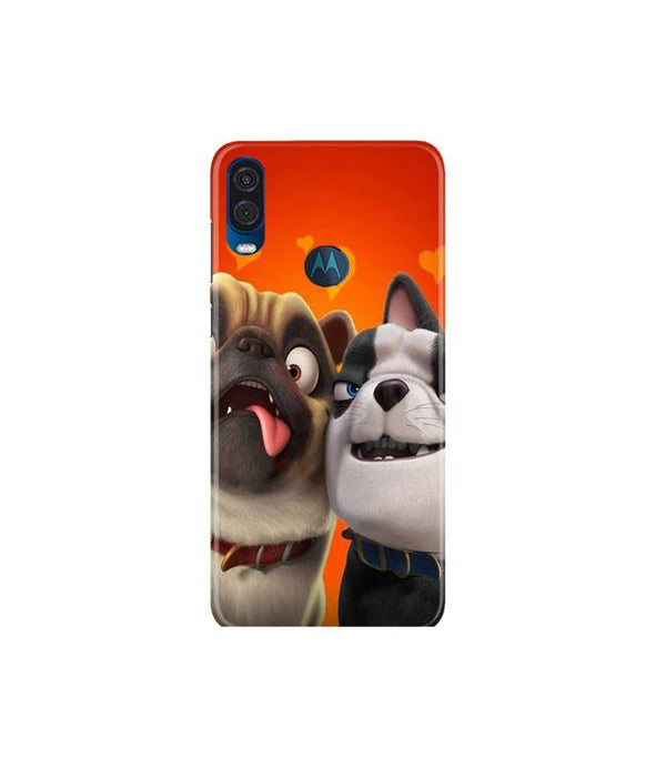 Dog Puppy Mobile Back Case for Moto One Vision (Design - 350)
