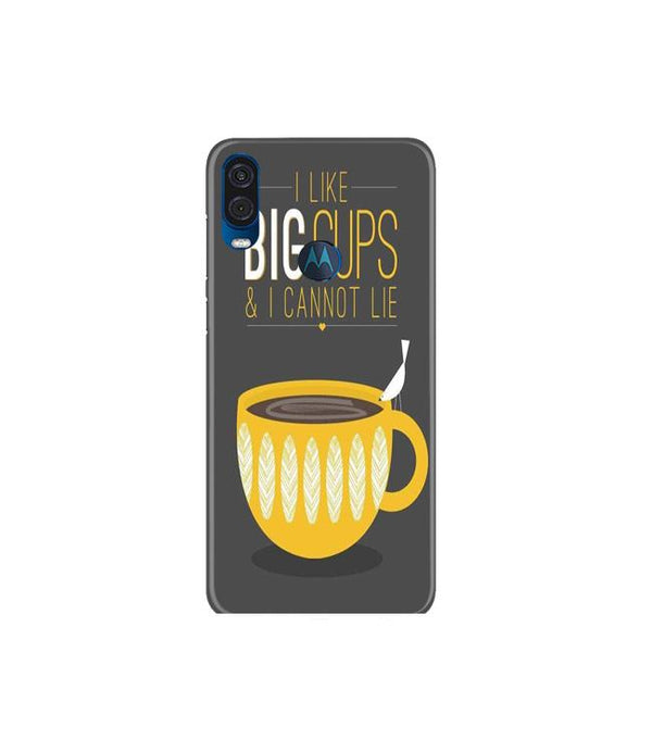 Big Cups Coffee Mobile Back Case for Moto One Vision (Design - 352)