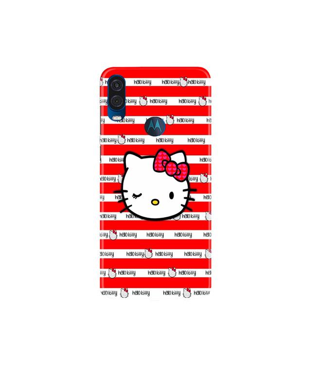 Hello Kitty Mobile Back Case for Moto One Vision (Design - 364)