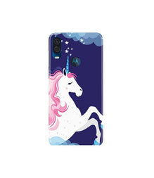 Unicorn Mobile Back Case for Moto One Vision (Design - 365)