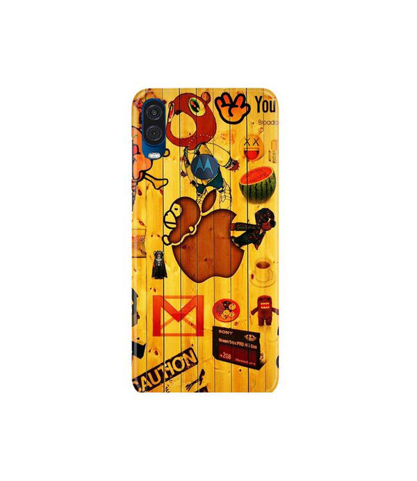 Wooden Texture Mobile Back Case for Moto One Vision (Design - 367)