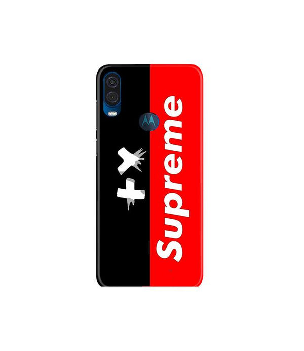Supreme Mobile Back Case for Moto One Vision (Design - 389)
