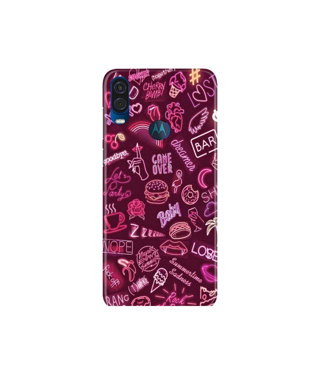 Party Theme Mobile Back Case for Moto One Vision (Design - 392)