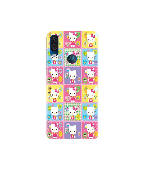 Kitty Mobile Back Case for Moto One Vision (Design - 400)