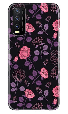 Rose Pattern Mobile Back Case for Vivo Y20i (Design - 2)
