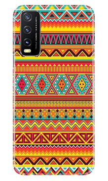 Zigzag line pattern Mobile Back Case for Vivo Y20 (Design - 4)