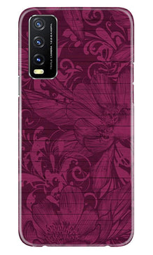 Purple Backround Mobile Back Case for Vivo Y20G (Design - 22)