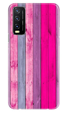 Wooden look Mobile Back Case for Vivo Y20 (Design - 24)