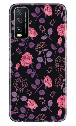 Rose Black Background Case for Vivo Y20G