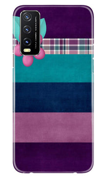 Purple Blue Mobile Back Case for Vivo Y20G (Design - 37)
