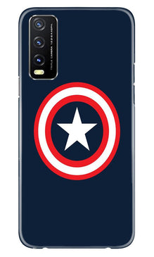 Captain America Mobile Back Case for Vivo Y20 (Design - 42)