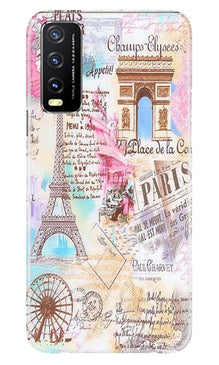 Paris Eiftel Tower Mobile Back Case for Vivo Y20i (Design - 54)