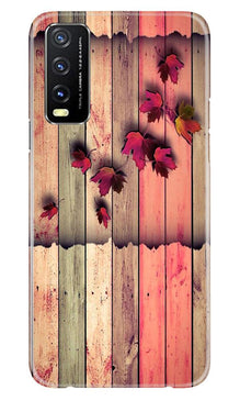Wooden look2 Mobile Back Case for Vivo Y20G (Design - 56)