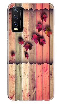 Wooden look2 Mobile Back Case for Vivo Y20 (Design - 56)