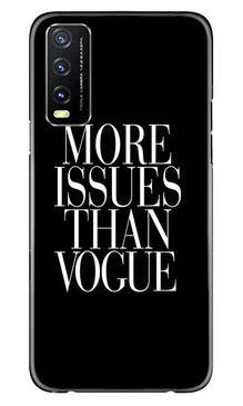 More Issues than Vague Mobile Back Case for Vivo Y20G (Design - 74)