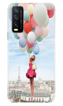 Girl with Baloon Mobile Back Case for Vivo Y20 (Design - 84)