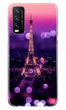 Eiffel Tower Mobile Back Case for Vivo Y20i (Design - 86)