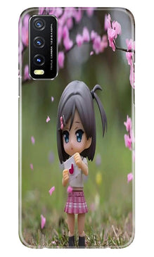 Cute Girl Mobile Back Case for Vivo Y20 (Design - 92)