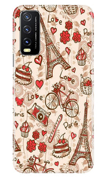 Love Paris Mobile Back Case for Vivo Y20i  (Design - 103)