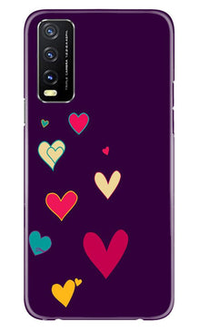 Purple Background Mobile Back Case for Vivo Y20i  (Design - 107)