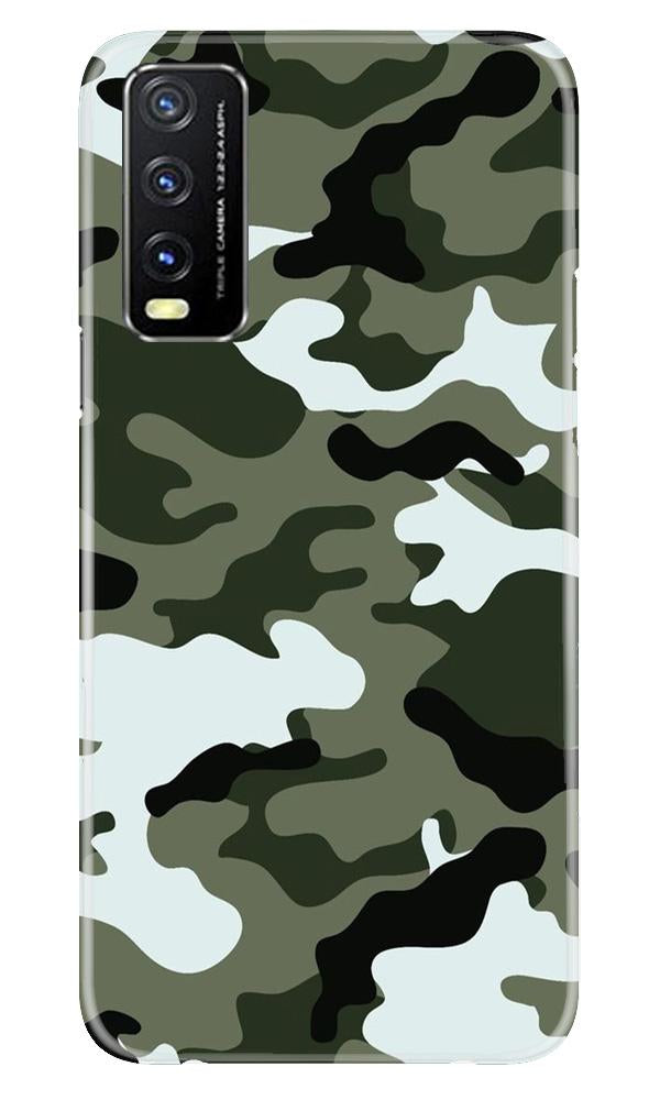 Army Camouflage Case for Vivo Y20i  (Design - 108)