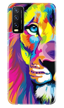 Colorful Lion Mobile Back Case for Vivo Y20G  (Design - 110)
