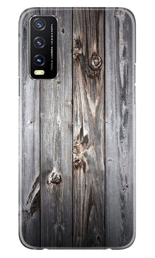 Wooden Look Mobile Back Case for Vivo Y20i  (Design - 114)