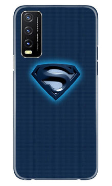 Superman Superhero Mobile Back Case for Vivo Y20i  (Design - 117)