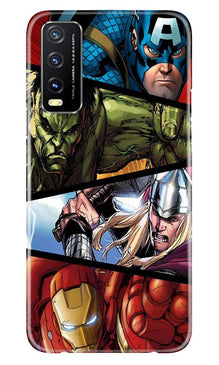 Avengers Superhero Mobile Back Case for Vivo Y20i  (Design - 124)
